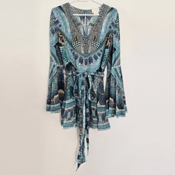 Camilla Turn On The Charm Wide Sleeve Playsuit Size Large b87 - Picture 2 of 13